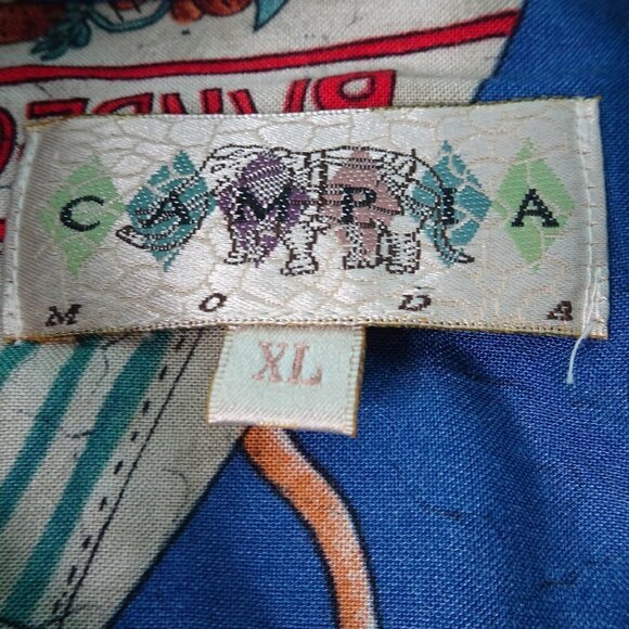 Campia Moda Blue Picnic Shirt X-Large - Picture 4 of 6